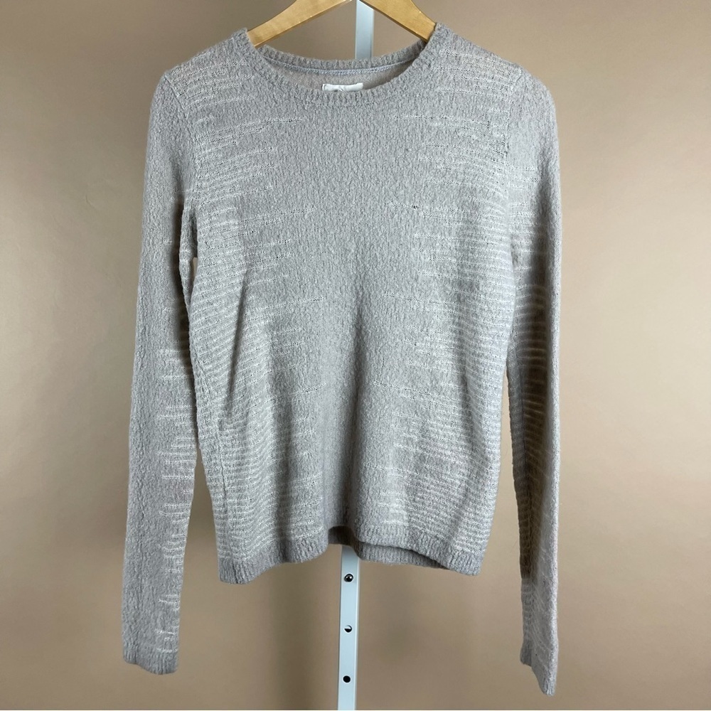 Lou & Grey Small Merino Wool Blend Crewneck Sweater Neutral Womens Beach